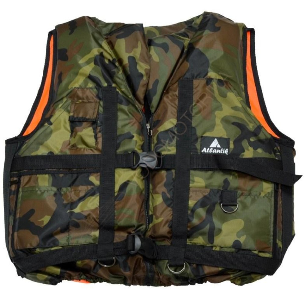 Спасательный жилет двухсторонний Atlantik Пират камуфляж (140 кг.)