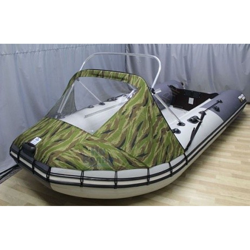 Носовой тент с окном для лодки ПВХ 450-500 + дуга для троллинга