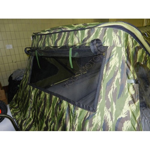 Тент ходовой на лодки Ротан 420, 420М зеленый камуфляж