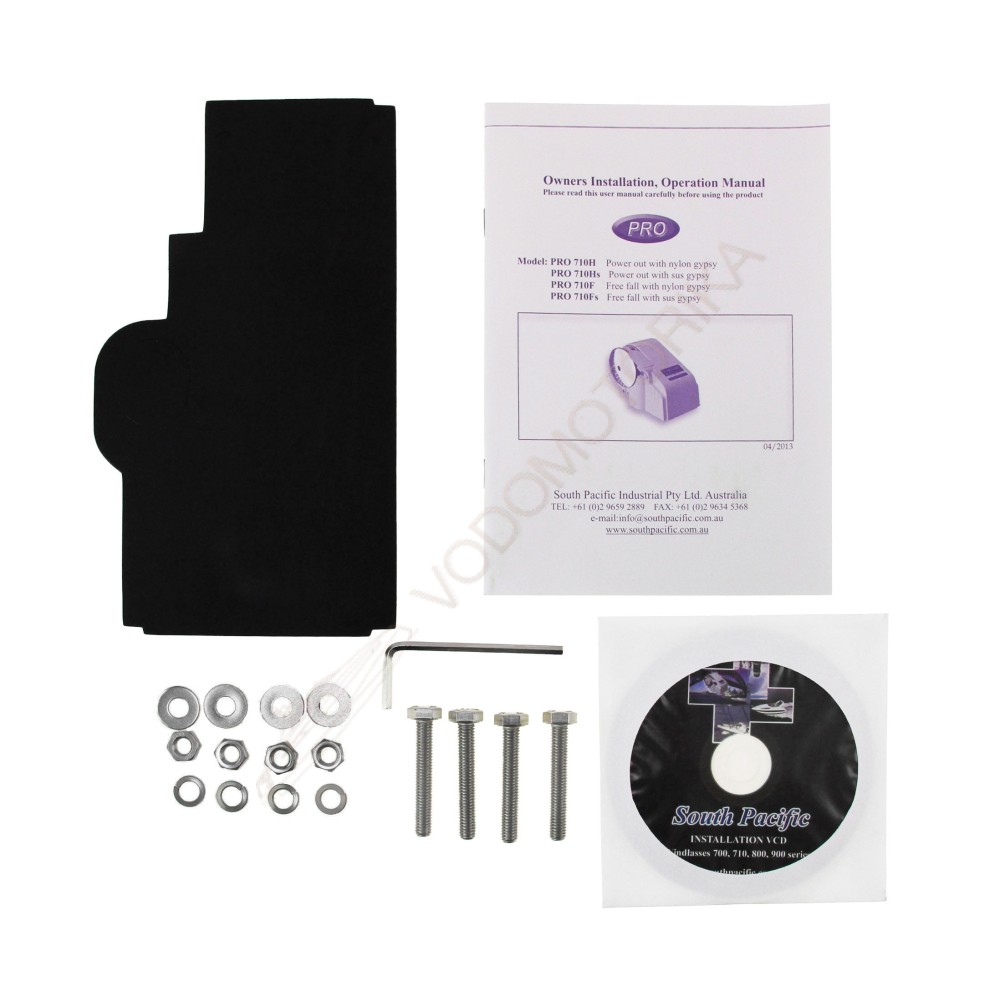 Лебедка 12V 710F для судов от 4.5 до 6 м или якорей до 7 кг