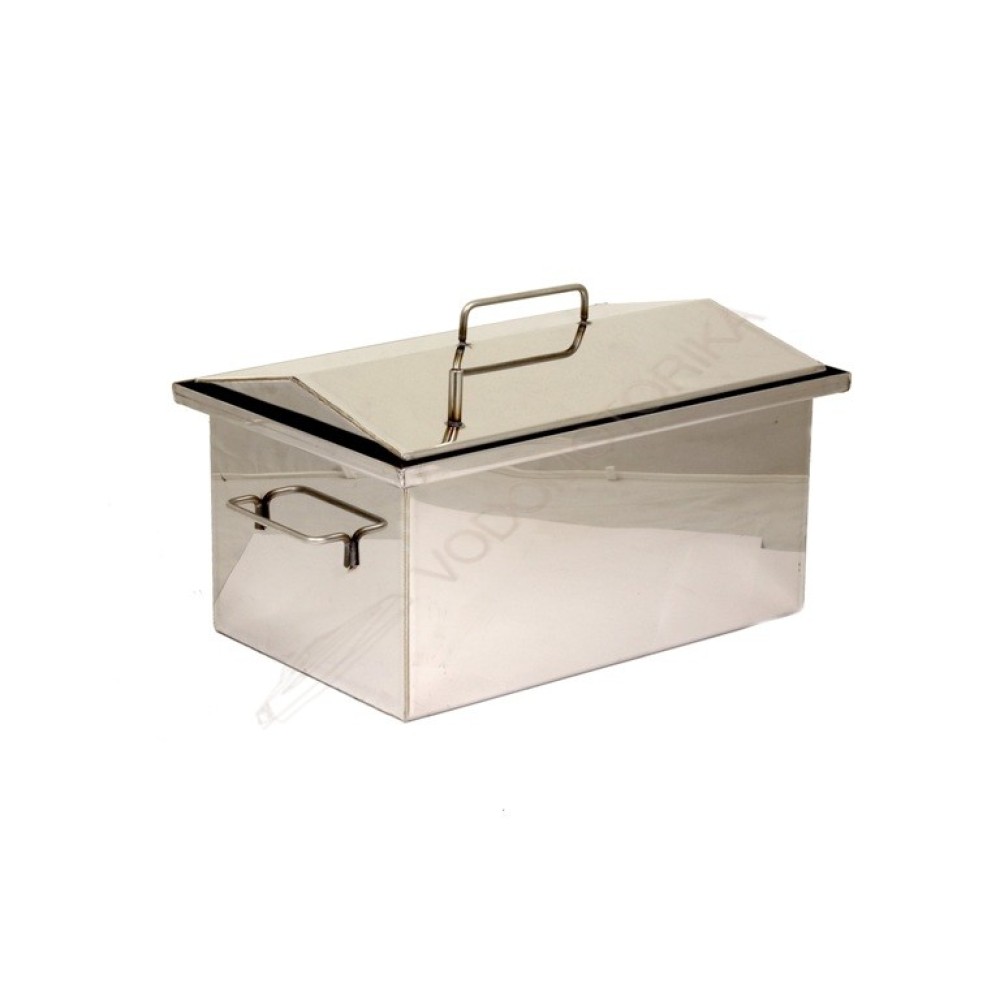 Коптильня Крышка домиком 500х250х250 ( нержавейка aisi 430 - 1.5 мм ) с гидрозатвором