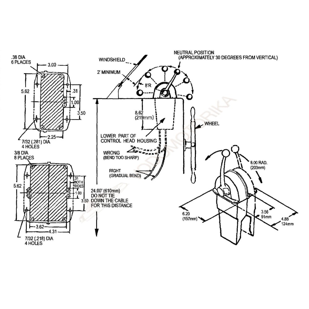 Дистанционное управление однорычажное, Pretech