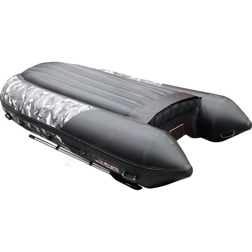 Надувная лодка Хантер 350 ПРО Камуфляж надувное дно