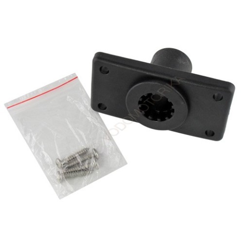 Крепление подставки под удочку врезное прямоугольное, черное CFMT102