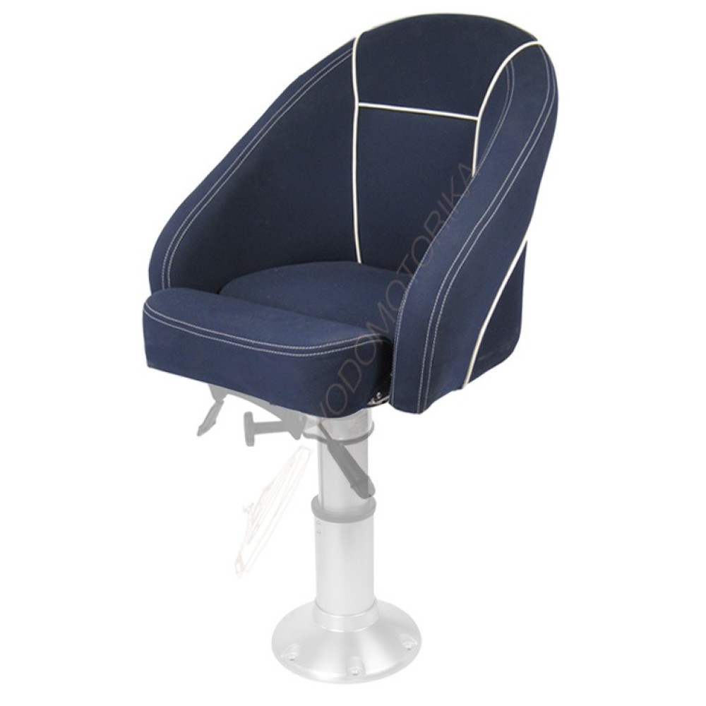 Кресло ROMEO мягкое, подставка, обивка ткань Markilux темно-синяя (118100395)