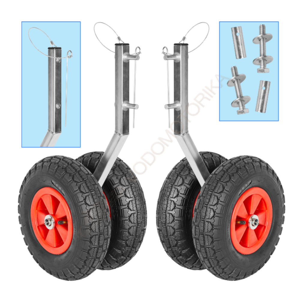 Колеса транцевые Горизонт Эконом U-330 (оцинковка, съемные, усиленные)