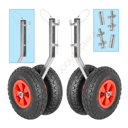 Колеса транцевые Горизонт Эконом U-330 (оцинковка, съемные, усиленные)