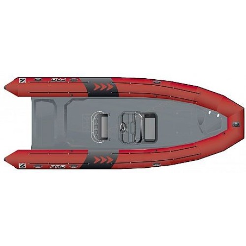 Лодка надувная ZODIAC PRO 750 NEO хайпалон-неопрен ( красно-серая )