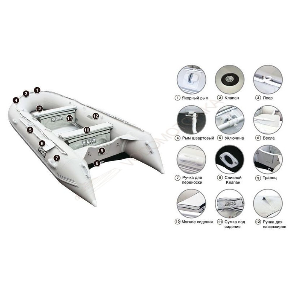 Лодка HDX OXYGEN 470 AL красная