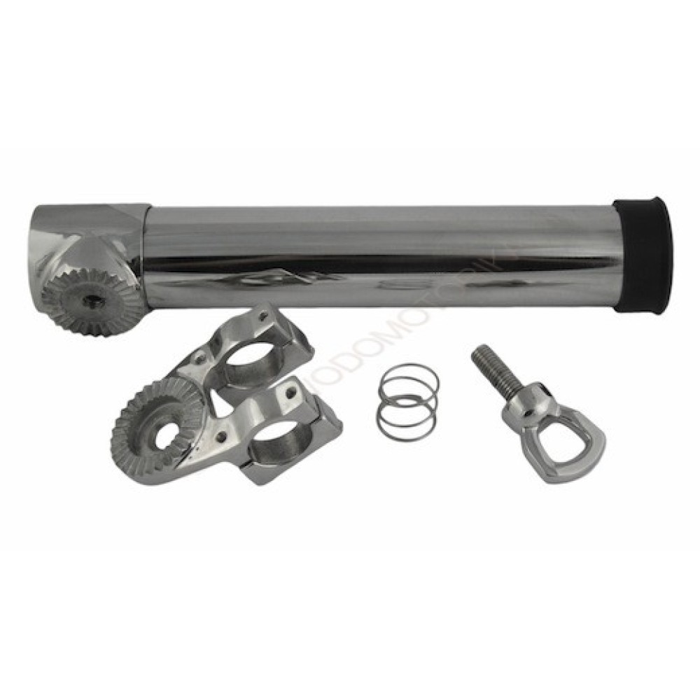 Подставка под удочку нержавеющая с креплением к лееру 009898