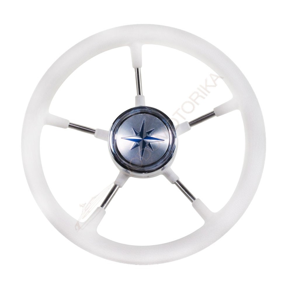 Рулевое колесо RIVA RSL обод белый, спицы серебряные д. 320 мм Volanti Luisi