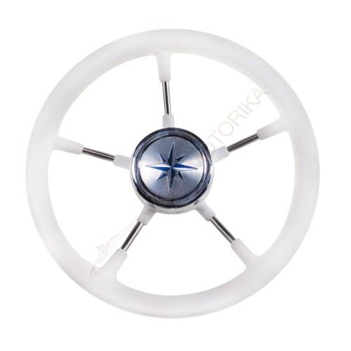 Рулевое колесо RIVA RSL обод белый, спицы серебряные д. 320 мм Volanti Luisi