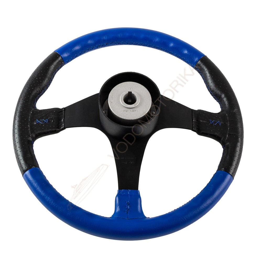 Рулевое колесо AMALFI обод черно-синий, спицы черные д. 355 мм Volanti Luisi