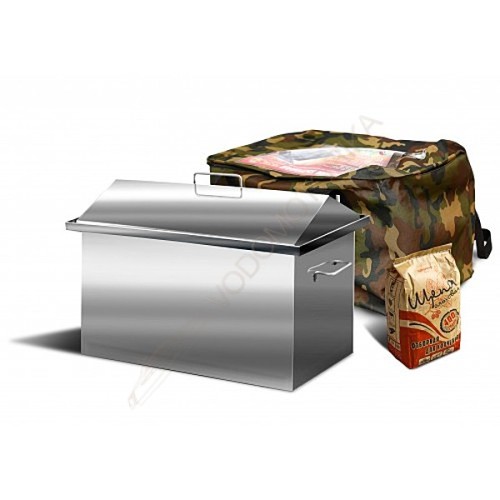 Коптильня Крышка домиком 500х400х300 ( нержавейка aisi 430 - 2 мм ) с гидрозатвором