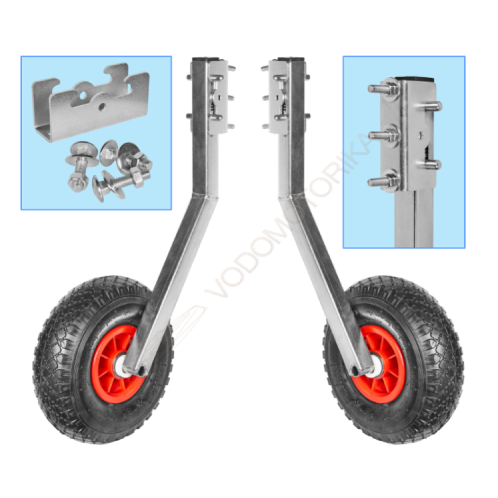 Колеса транцевые Горизонт BS-260(ZN) (оцинковка, быстросъемные)