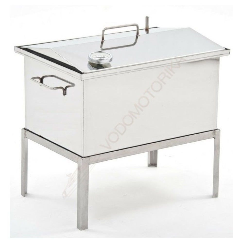 Коптильня Универсальная крышка домиком 450х250х300 ( нержавейка aisi 430 - 2 мм ) для горячего и холодного копчения