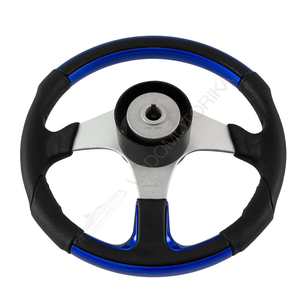 Рулевое колесо EVO MARINE 2 обод черно-синий, спицы серебряные д. 330 мм Volanti Luisi