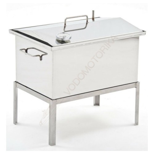 Коптильня Универсальная крышка домиком 400х300х300 ( нержавейка aisi 430 - 2 мм ) для горячего и холодного копчения