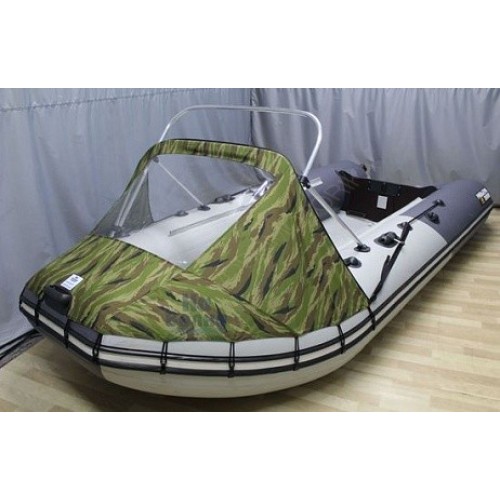 Носовой тент с окном для лодки ПВХ 370-400 + дуга для троллинга