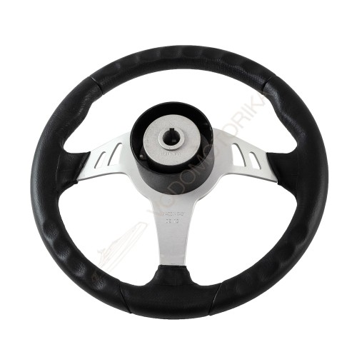 Рулевое колесо SKIPPER обод черный, спицы серебряные д. 350 мм Volanti Luisi