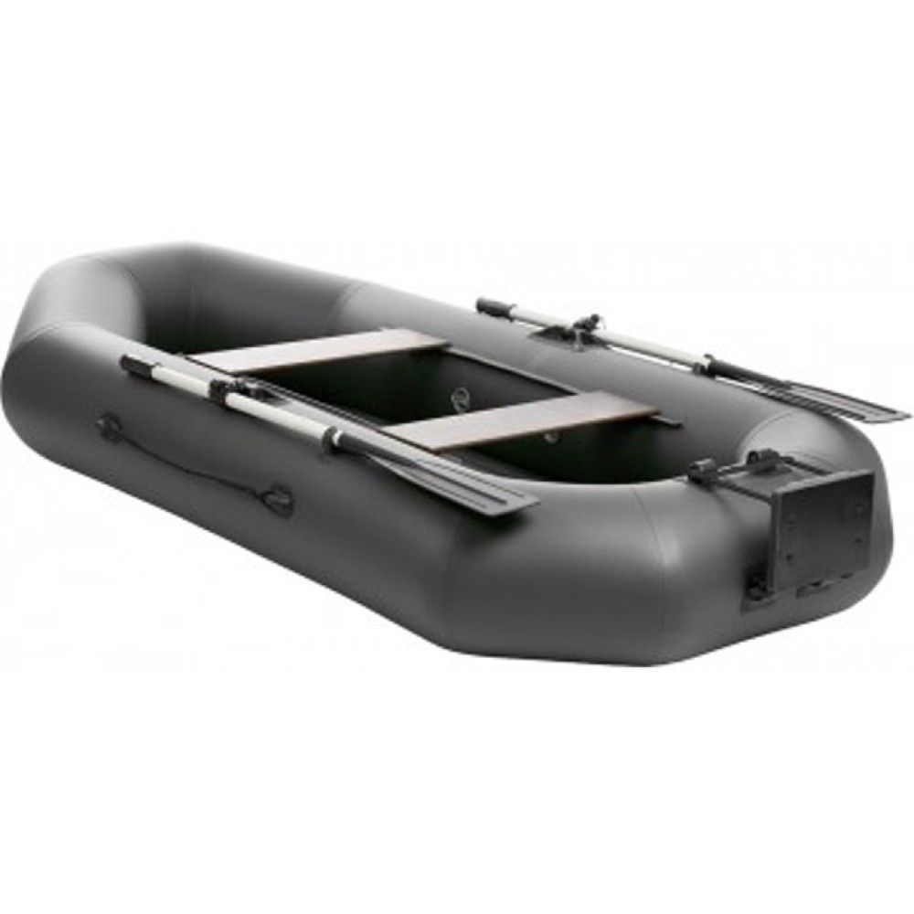 Лодка Тонар Шкипер А280НТ надувное дно, навесной транец (серый)