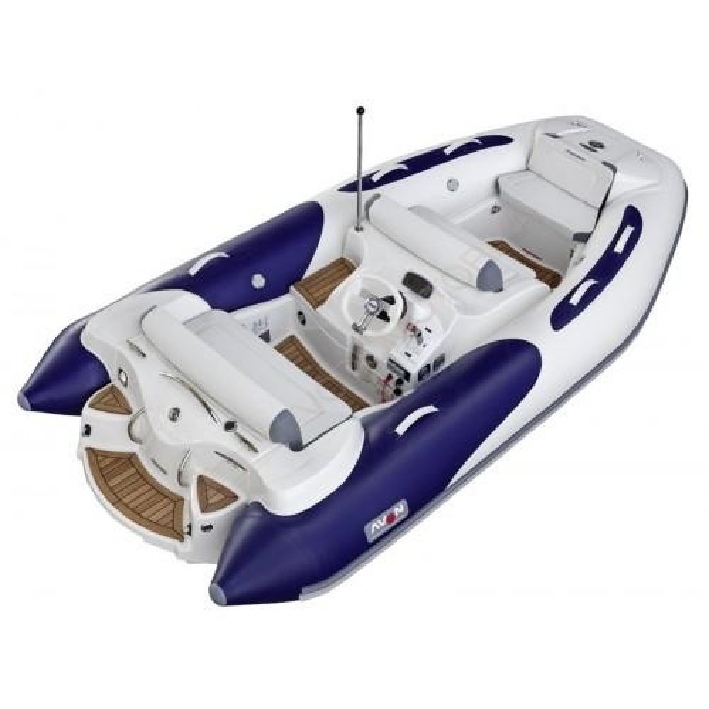 Лодка надувная AVON (ZODIAC) SeaSport Jet 430 ( бело-синяя )