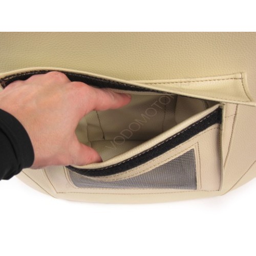 Кресло OCEAN 51 мягкое, подставка, обивка бежевый винил (073958)