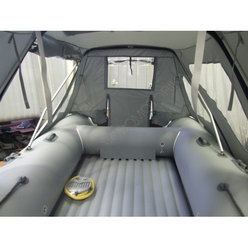 Тент ходовой на лодки Ротан 420, 420М коричневый камуфляж