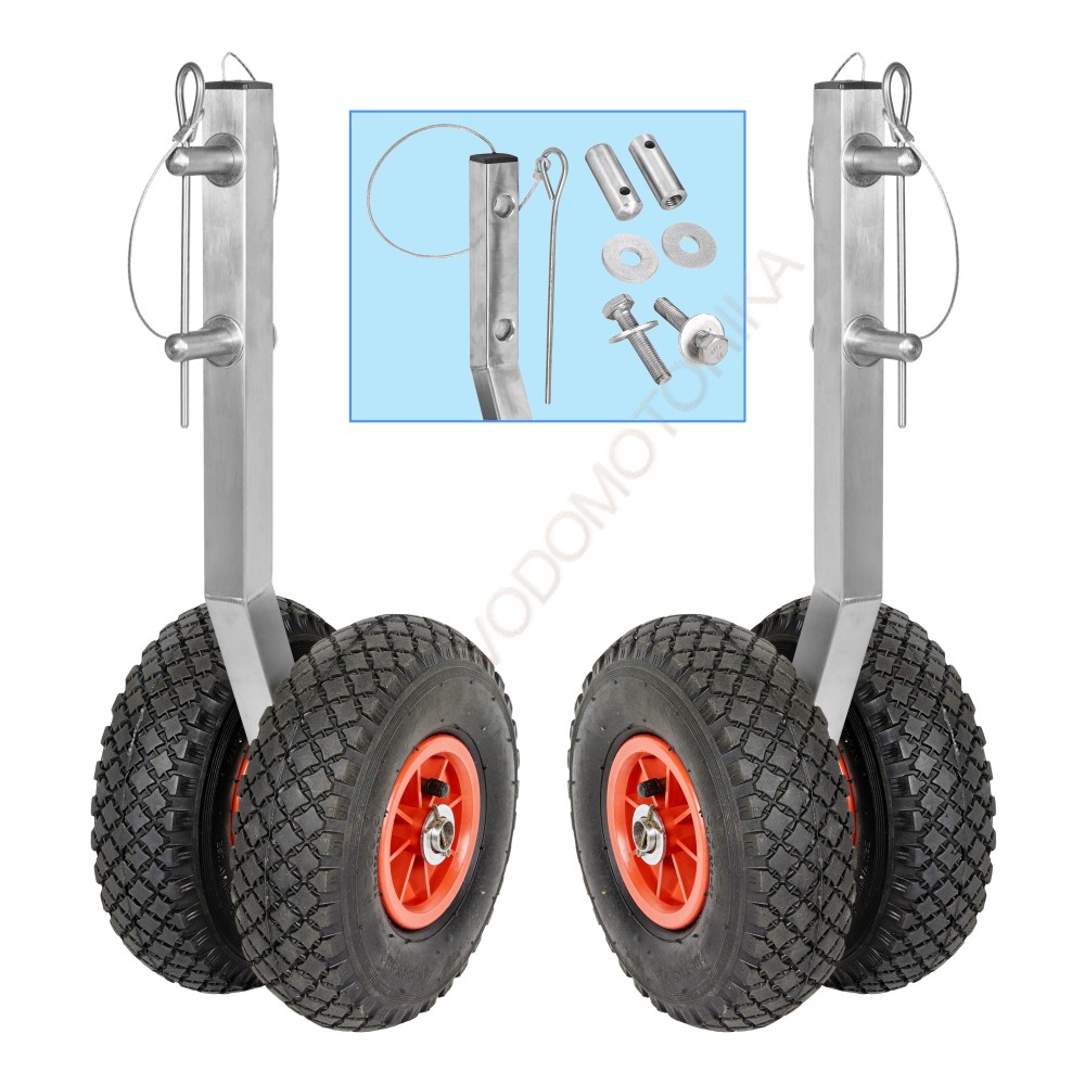 Колеса транцевые Горизонт KNU-260 (нержавейка, съемные, усиленные)