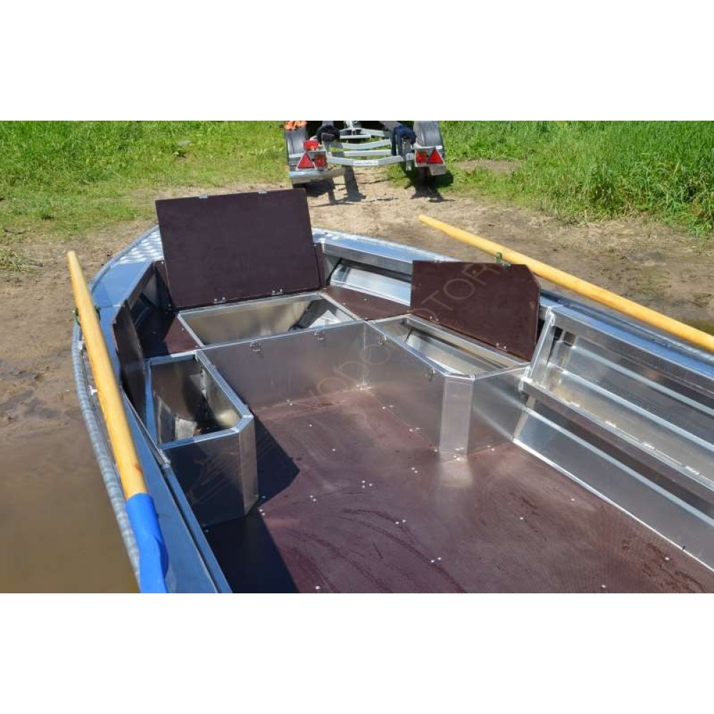 Алюминиевая моторно-гребная лодка RusBoat 42R