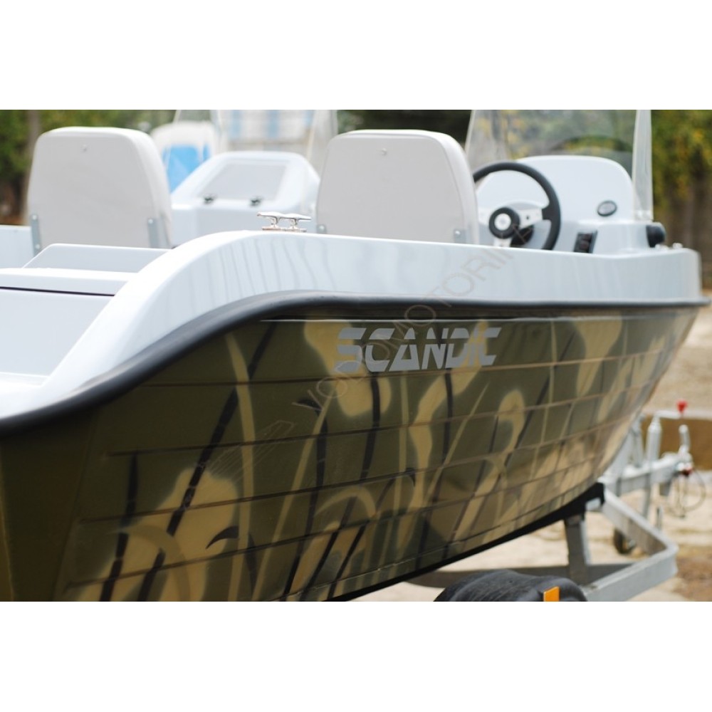 Алюминиевый катер SCANDIC HAVET 480 AL (зеленый камуфляж)
