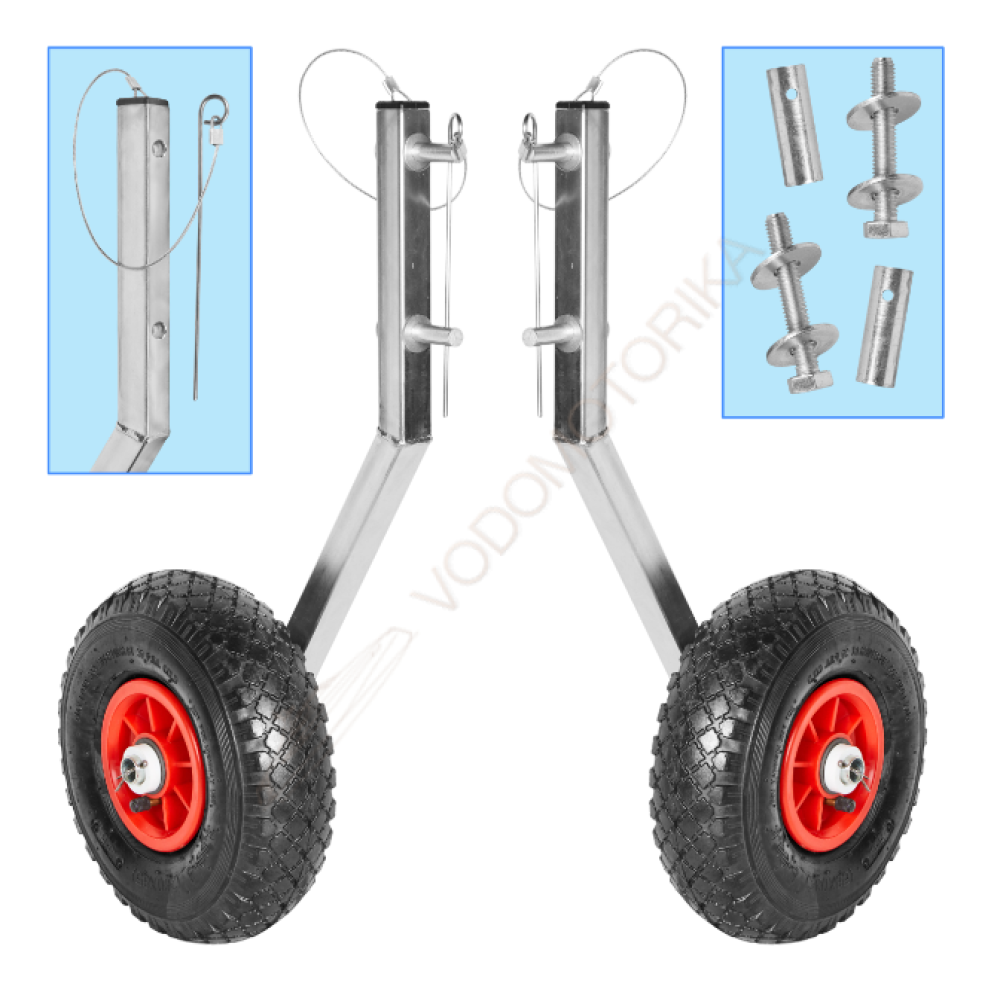 Колеса транцевые Горизонт Эконом-260 (оцинковка, съемные)