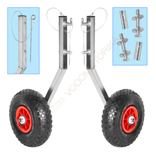 Колеса транцевые Горизонт Эконом-260 (оцинковка, съемные)