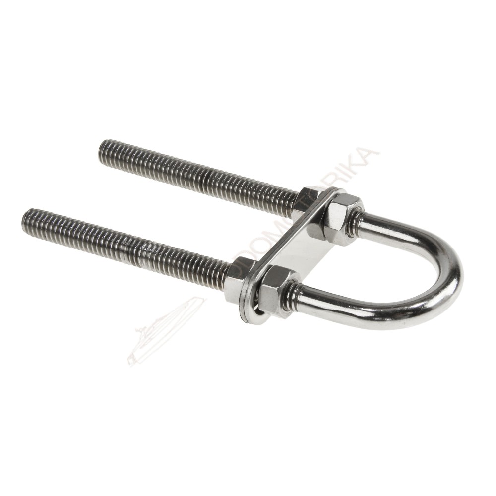 Рым-болт U-образный D8 мм, Lрез. 80 мм