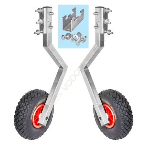 Колеса транцевые Горизонт KN-260ND (нержавейка, съемные, под надувное дно)