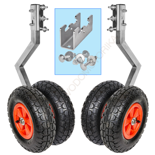 Колеса транцевые Горизонт BSU-330ND (нержавейка, быстросъемные, усиленные, под надувное дно)