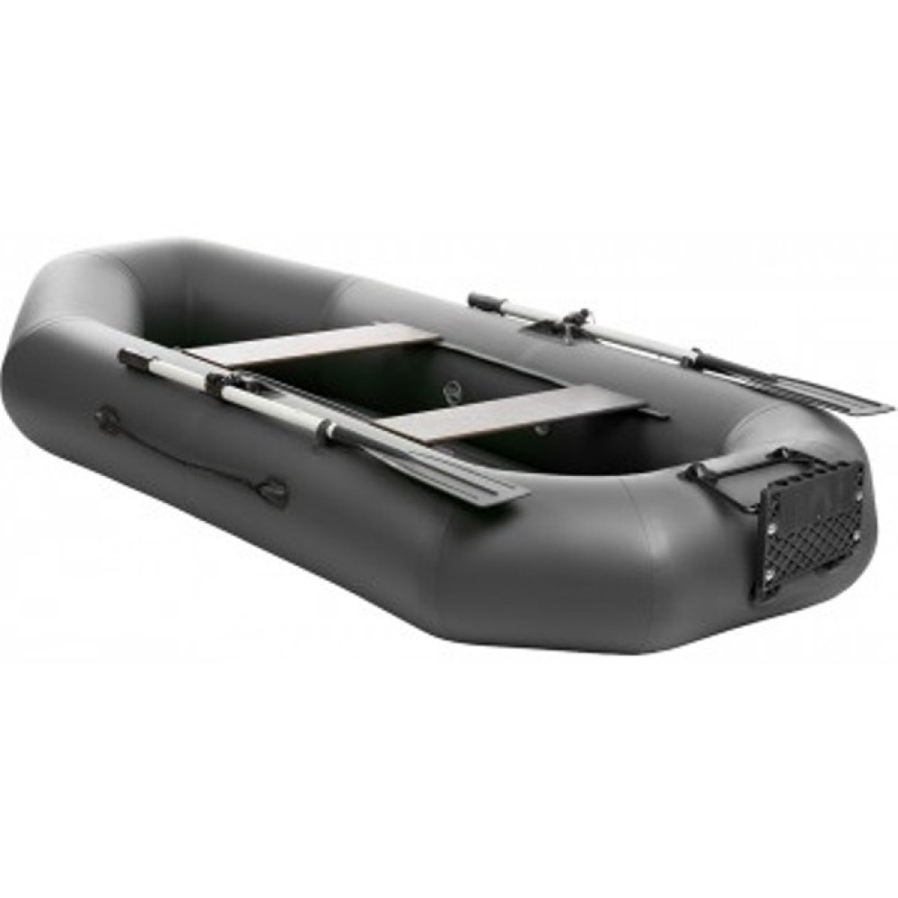 Лодка Тонар Шкипер А260нт навесной транец, надувное дно (серый)