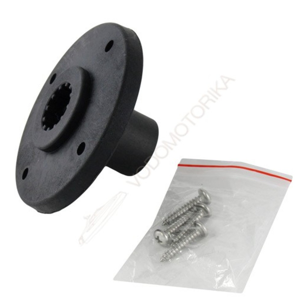 Крепление подставки под удочку врезное круглое, черное CFMT103