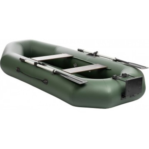 Лодка Тонар Шкипер А280НТ надувное дно, навесной транец (зеленый)