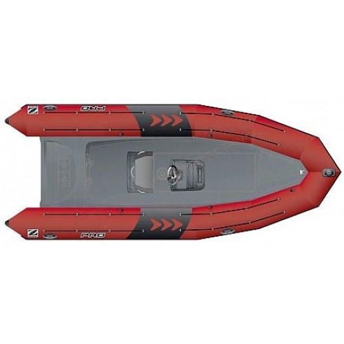 Лодка надувная ZODIAC PRO 650 NEO хайпалон-неопрен ( красно-серая )