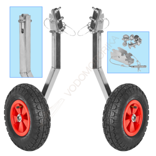 Колеса транцевые Горизонт OT-330 (ZN) (оцинковка, универсальные - откидные)
