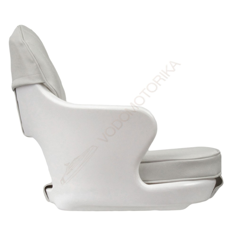 Кресло YACHTSMAN мягкое, съемные подушки, материал белый винил (1060410C)