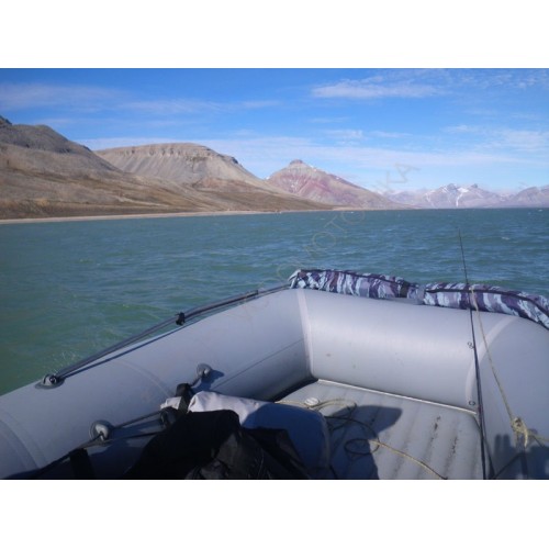 Тент ходовой на лодки Ротан 520, 520М сине-серый камуфляж