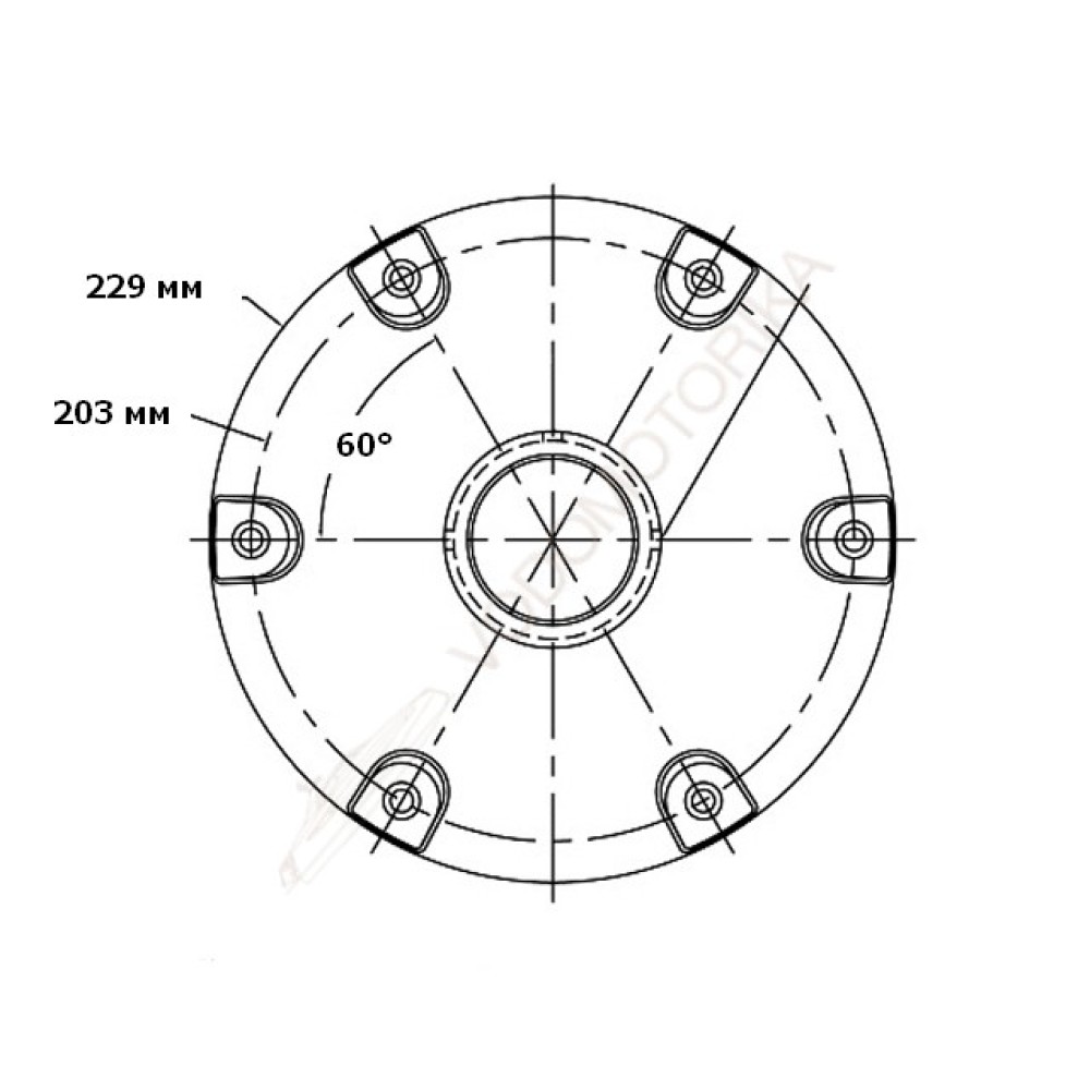 Стойка под сиденье COLUMBIA 325 мм, диаметр 73 мм, основание 230 мм