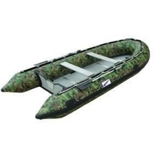 Лодка надувная Парус 470 камуфляж с фанерным полом