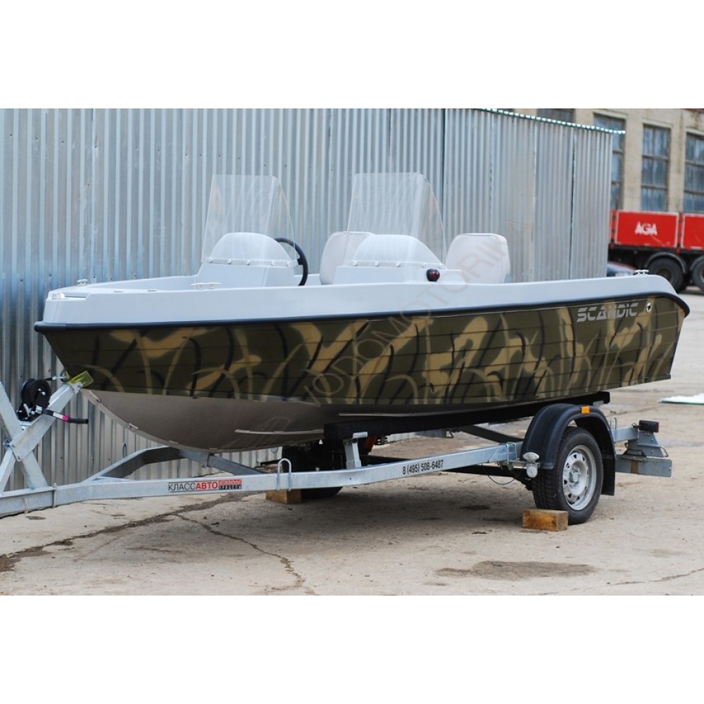 Алюминиевый катер SCANDIC HAVET 480 AL (зеленый камуфляж)