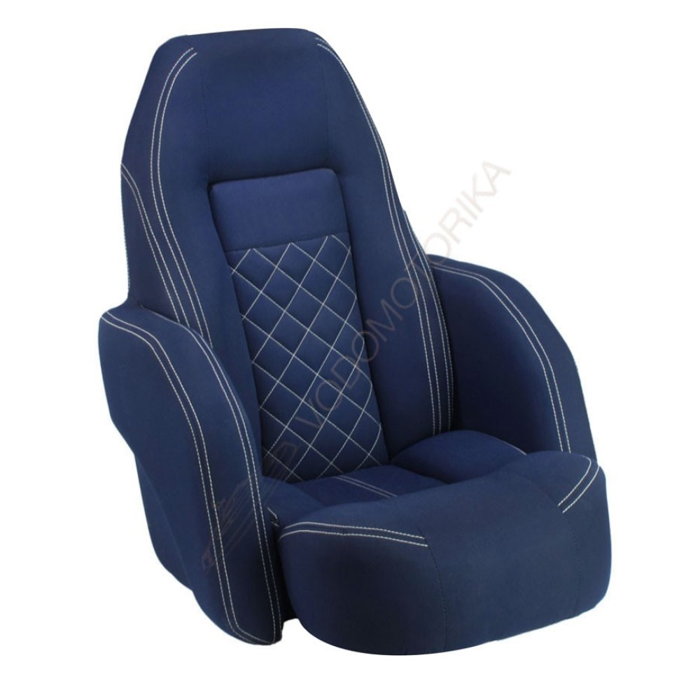 Кресло ROYALITA мягкое, подставка, обивка ткань Markilux темно-синяя (570000395)