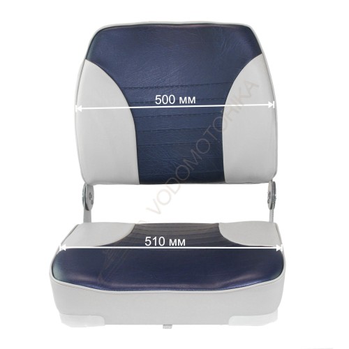 Кресло XXL складное мягкое двухцветное серый/синий