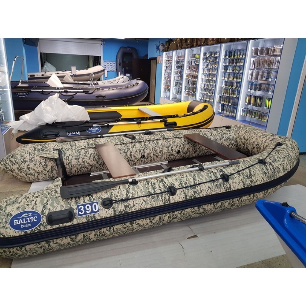 Гребная лодка Baltic Boats Атлант-390 (КМФ, пиксель)