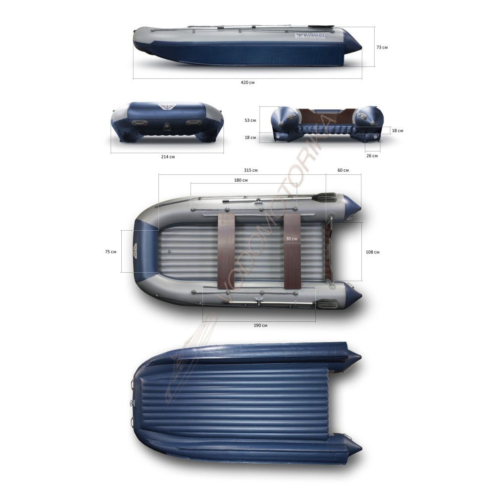 Надувной катамаран Флагман 420К (пиксельный камуфляж)